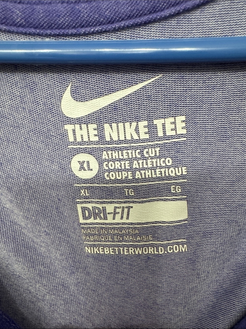 Nike Women’s V-Neck Performance Tee in Purple - Picture 2 of 4